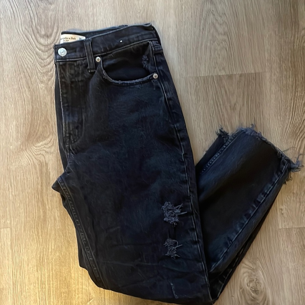 Abercrombie Black Jeans - Mom High Rise